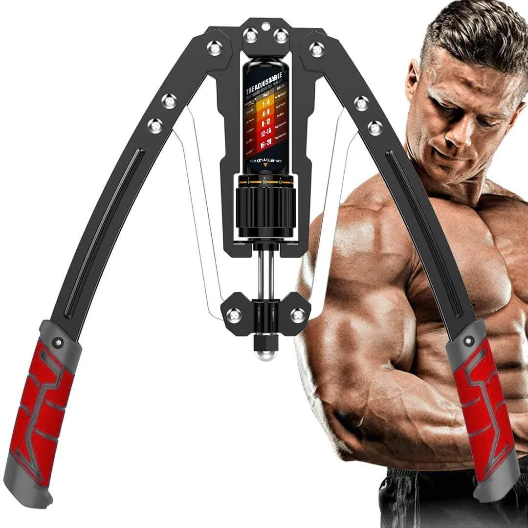 EAST MOUNT Twister Arm Exerciser with athlete and red handles