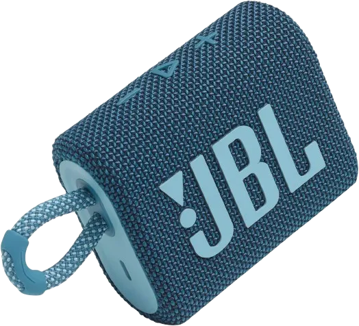 JBL Go 3 portable mini Bluetooth speaker blue product view