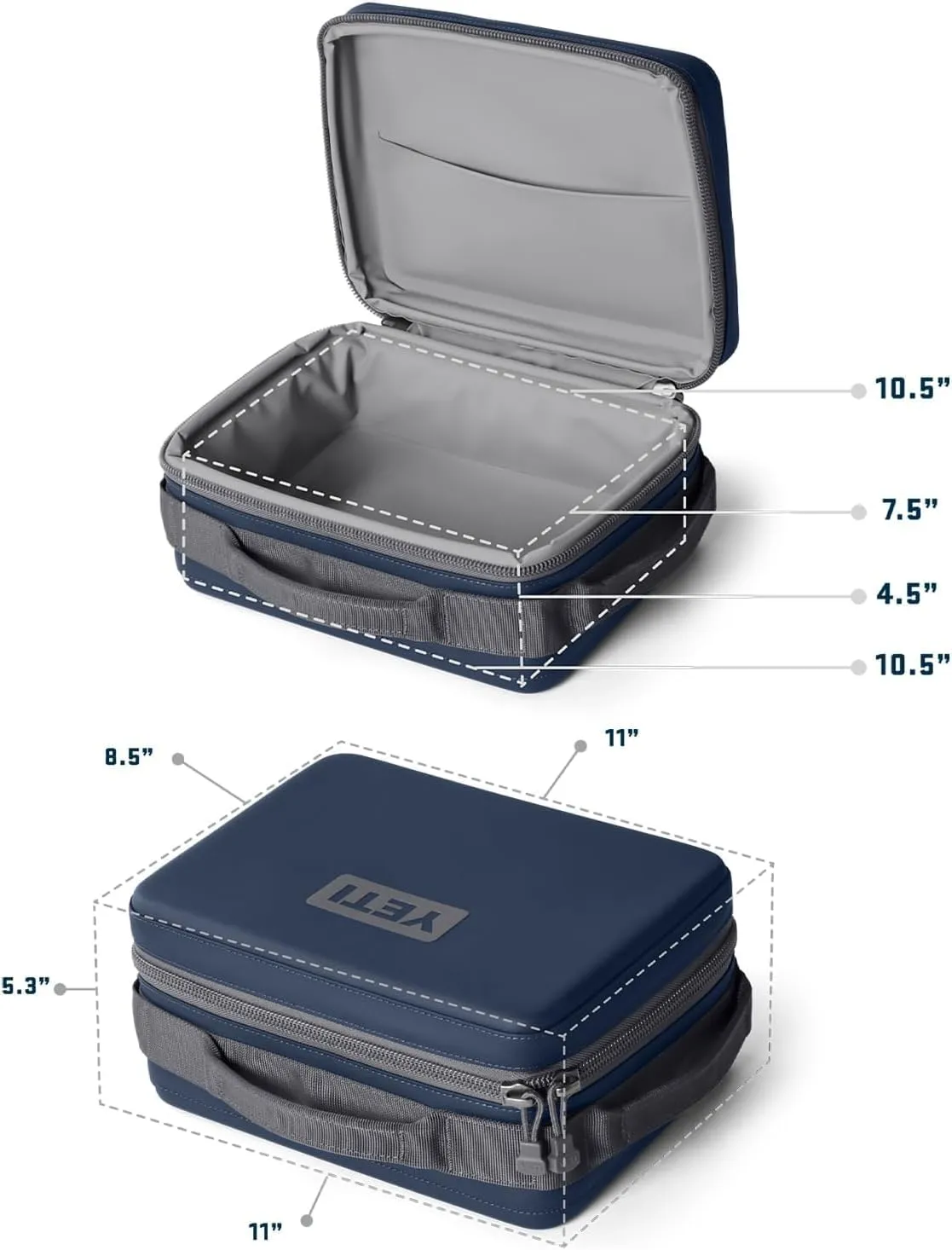 YETI Daytrip 5L lunch box dimensions and inside capacity measurements