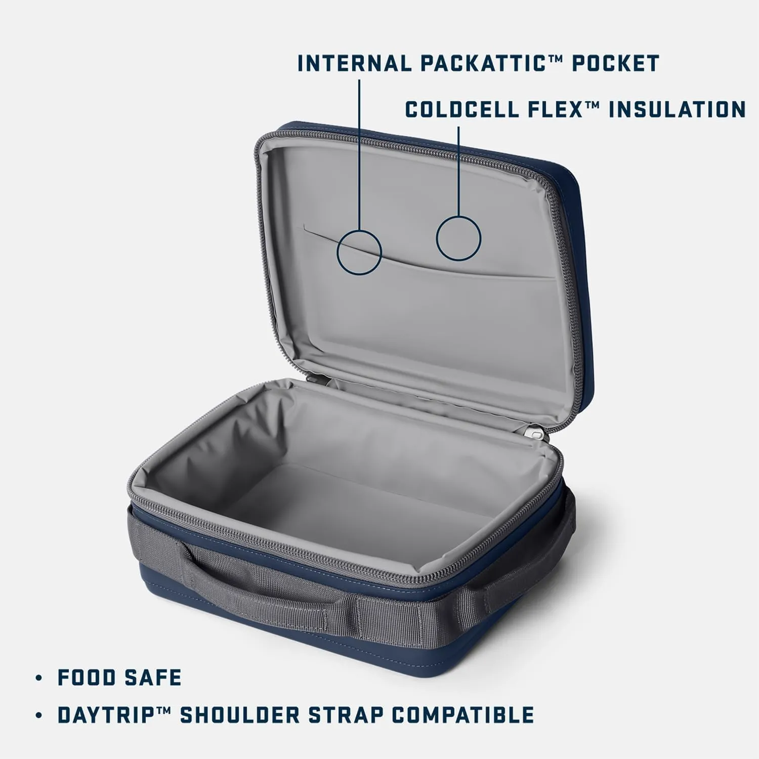 YETI Daytrip lunch box internal pocket and ColdCell Flex insulation feature image